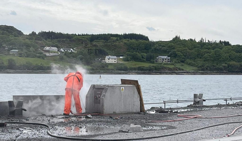 Hydro-demolition help for port upgrade